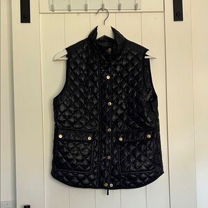 J. Crew Black Quilted Puffer Vest